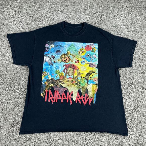 Trippie Redd Shirt Mens XL Black Red Lifes A Trip Hip Hop Trap Short Sleeve - Picture 1 of 9
